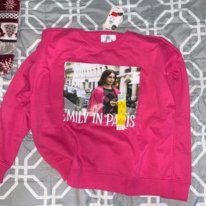 Pink Emily in paris sweat shirt